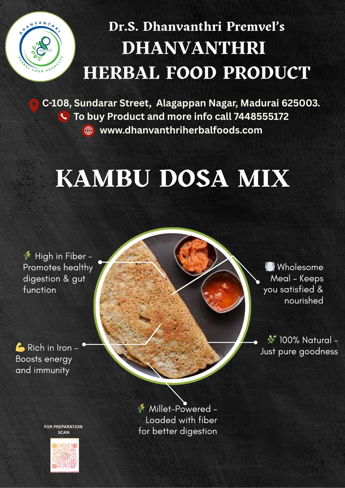 Dhanvanthri Kambu Dosai Mix